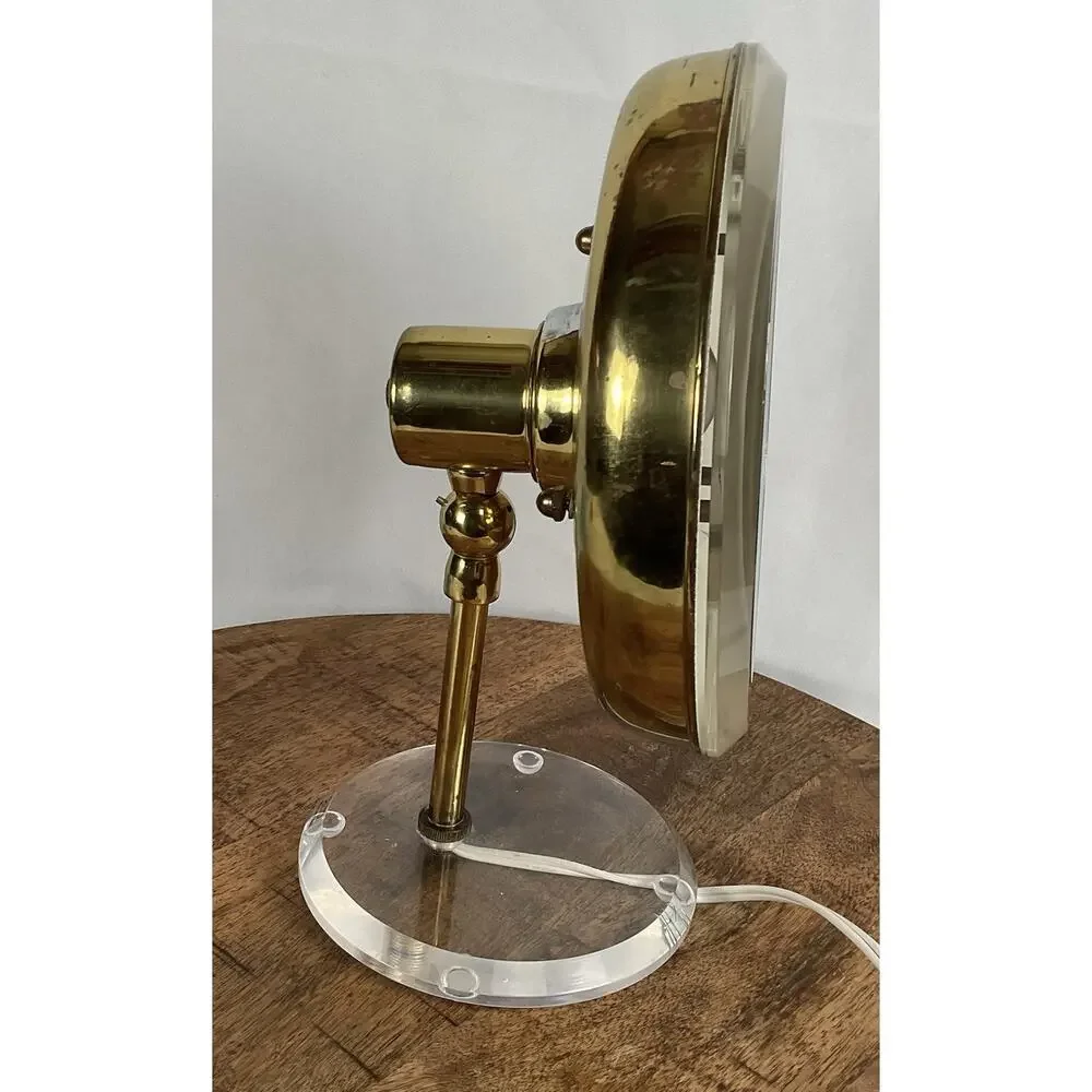 Vintage Rialto Lucite Magnifying Makeup Mirror Thumb Turn Switch